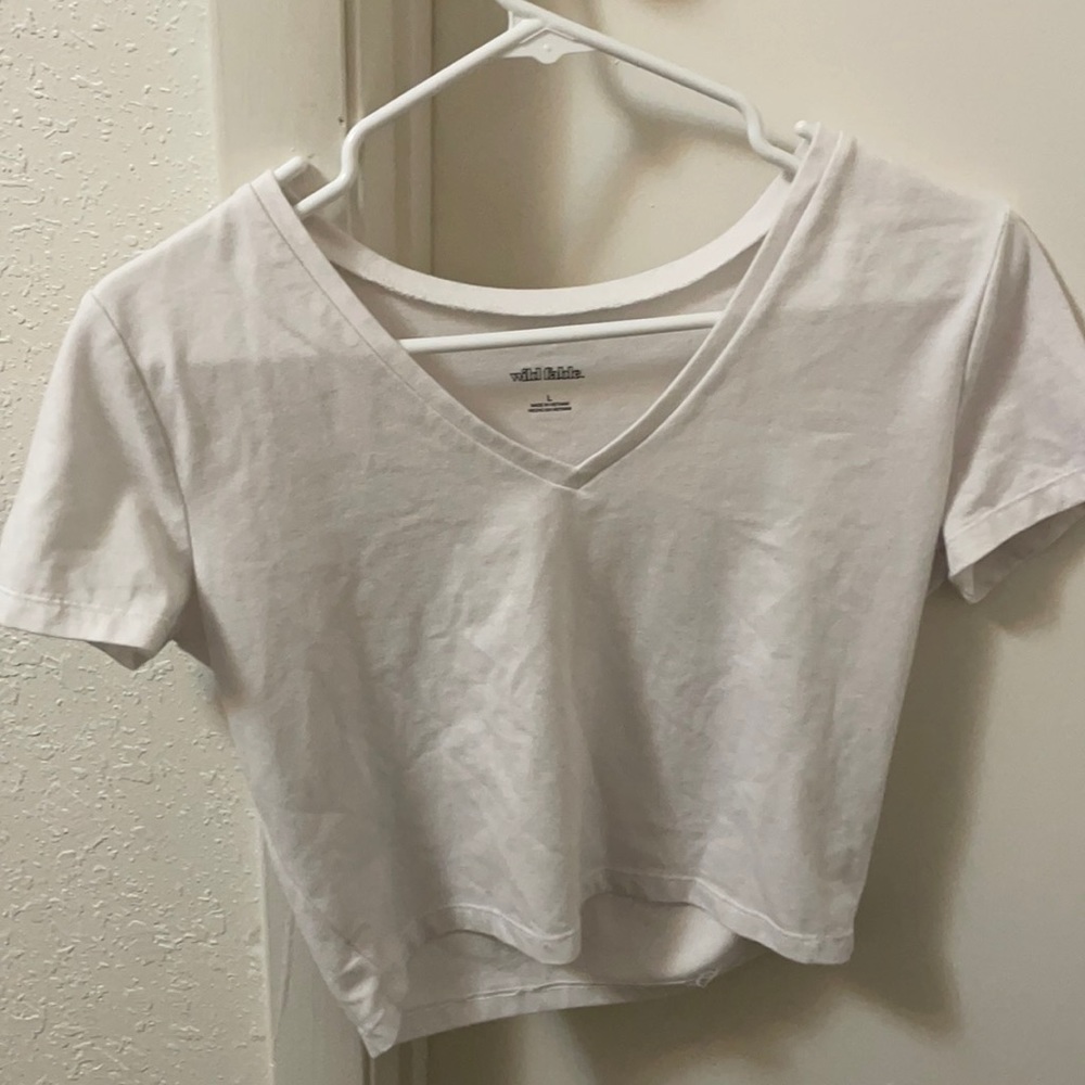 White crop top